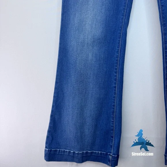 1231 7 For All Mankind Tailorless Dojo Jeans - Size 32 - Blue - Picture 4 of 16